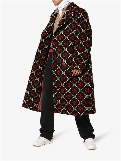 gucci gg diamond pattern coat